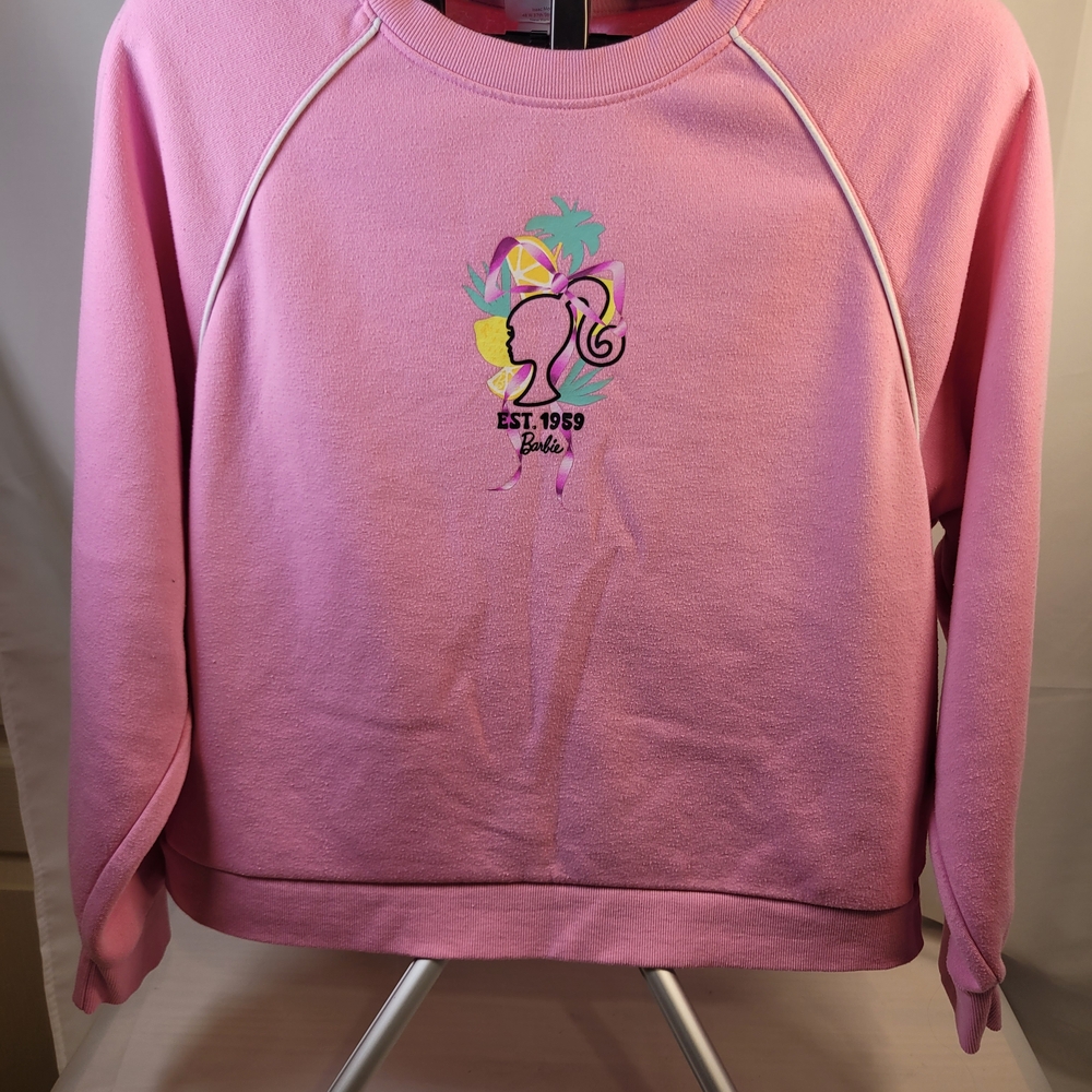 Pink Vintage Style Barbie Sweatshirt Size M
